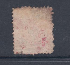 Bahamas Sc 5 used 1862 1p lake Queen Victoria, perf 12½ x 12