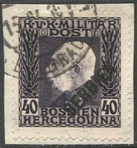 SERBIA Austrian Occupation Military stamps, 1916 Scott 1N12 Used 40h Belgrad