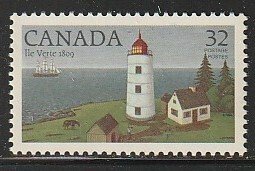 1984 Canada - Sc 1034 - MNH VF - 1 Single - Lighthouses - Ile Verte, QC 1809