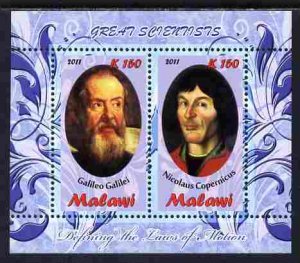 MALAWI - 2011 - Galilei & Copernicus - Perf 2v Sheet - MNH - Private Issue