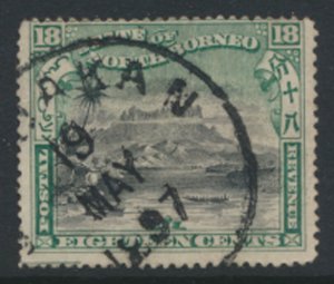 North Borneo SG 108  SC# 87 Used dated cancel  perf 16  see details & scans f...