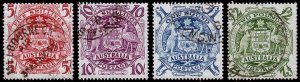 Australia Scott 218-221 (1949-50) Used VF Complete Set, CV $37.35 C