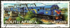 South Africa C10 - Used - (1r) Locomotive /Modder River Bridge (1997) (cv $0.70)