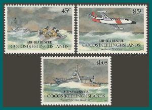 Cocos 1993 Rescue, MNH 283-285,SG289-SG291