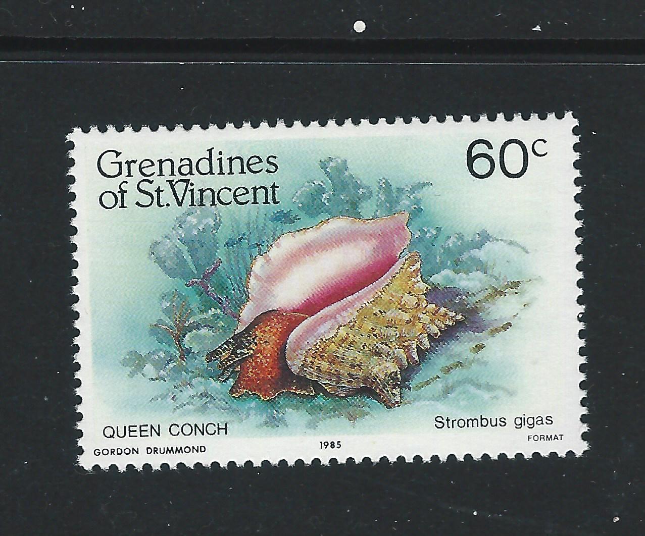 Grenadines St Vincent 472 5 Sc Shellfish Crab Conch Top Shell Urchin Mnh Vf Caribbean St Vincent Stamp Hipstamp