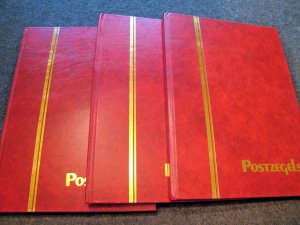 POSTZEGELS STOCK BOOK - 8 DOUBLE SIDED PAGES  -  LOT OF 3      USED       (JPB4)