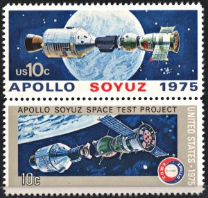 SC#1569-70 10¢ Apollo-Soyuz Mission Pair (1975) MNH