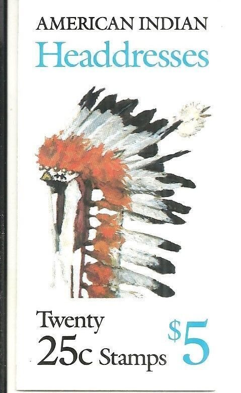 US AMERICAN INDIAN HEADDRESSES BOOKLET MNH