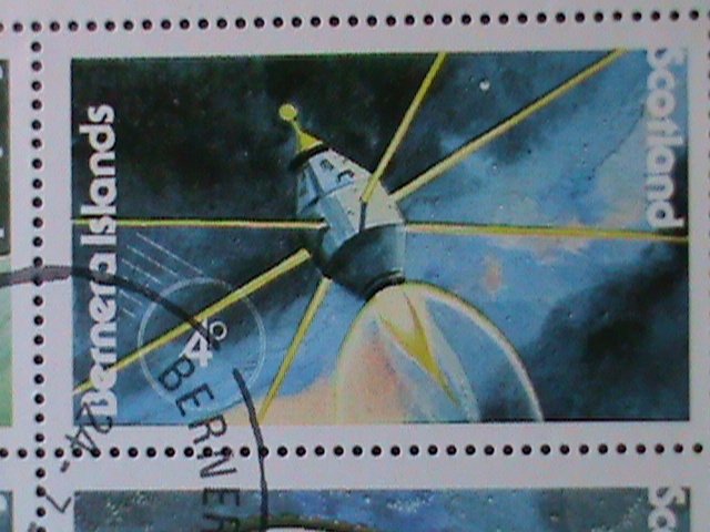 BERNERA ISLANDS-SCOTLAND-1978 SPACE PROGRAMS-CTO SHEET WITH FIRST DAY CANCEL
