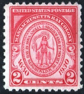 SC#682 2¢ Massachusetts Bay Colony (1930) MH