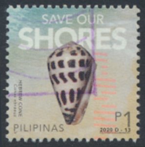 Philippines Used  1 peso Shells  2020  see details  and scans    