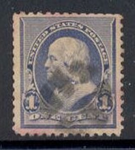 US STAMP #219 - Benjamin Franklin Perf 12 American Bank Note Company Issue