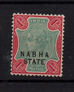 India Nabha State QV 1893 1R SG30 mint LHM WS37306