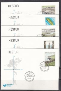 Faroe Islands Scott 161-5 FDC -  Hestur Island