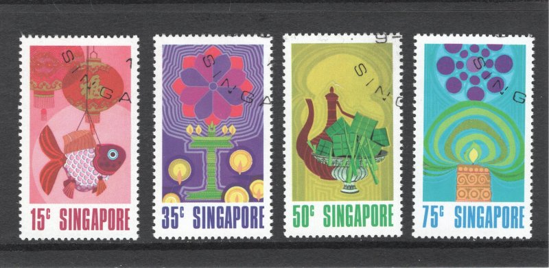 Singapore, Scott #157-160   VF, Used, Festivals, CV $7.50 ..... 5710101