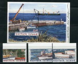 Norfolk Island 818 - 821 Unloading Ship Cargo Complete Stamp Set MNH 2004 