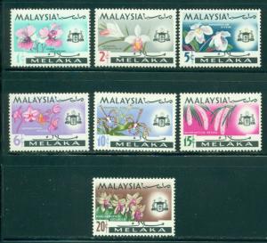 Malaysia Malacca Scott #67-73 MNH Orchids Flora CV$5+