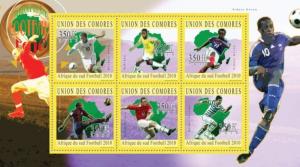 COMORES 2010 SHEET SOUTH AFRICA CUP NATIONS FOOTBALL SOCCER SPORTS cm10208a