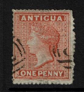 Antigua SG# 6, Used, Small Hinge Remnant  - Lot 111516