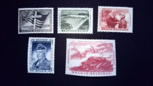 Belgium Sc# B606-B610 Complete Set - General Patton Memorial MNH