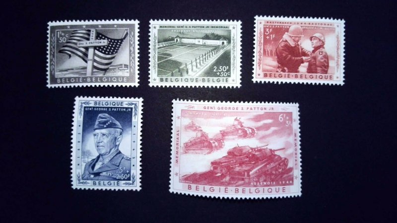 Belgium Sc# B606-B610 Complete Set - General Patton Memorial MNH