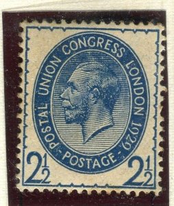 BRITAIN; 1929 early GV issue UPU Congress issue Mint hinged 2.5d value