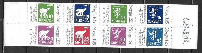 Norway 733 NORWEX '80 Booklet MNH (lib)