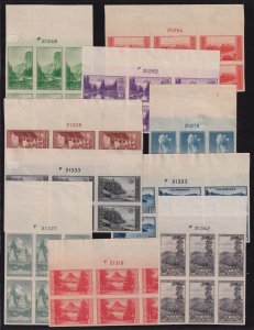 1935 National Parks FARLEY imperf mint Sc 756-65 top plate blocks NGAI (P4