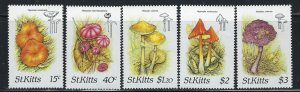 St Kitts 210-14 MNH 1987 Fungi (an6633)