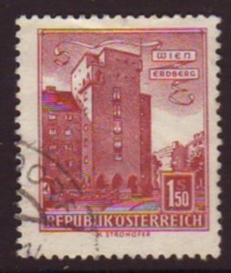 Austria 1958 Sc#623, SG#1326 1.50s Red Erdberg Wien USED-Good-H.