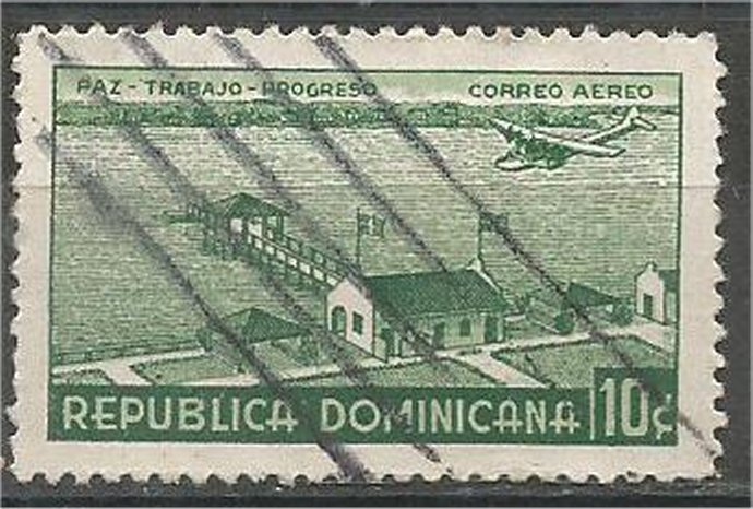 DOMINICANA,  1937, used 10c , Airport Scott C23