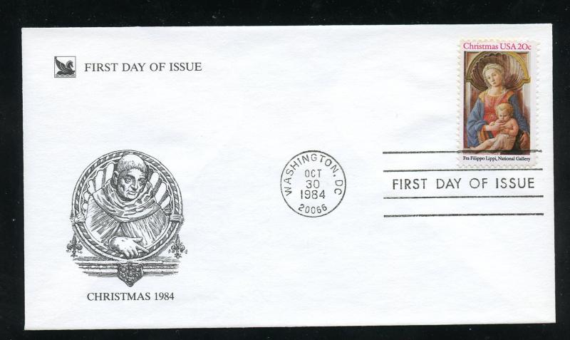 US 2107 Christmas Issue 1984 UA Readers Digest FDC