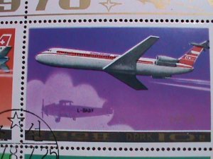 ​KOREA-1978-SC# 1749a -PASSENGER AIRCRAFTS- CTO SHEET VF WE SHIP TO WORLD WIDE