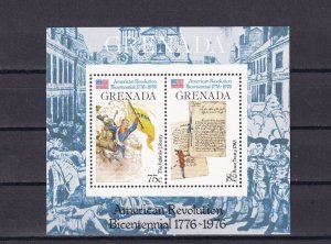 SA18c Grenada 1976 American Bicentennial mint minisheet