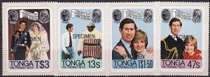 TONGA 1981 Diana Wedding / Treaty of Friendship set optd SPECIMEN...........3472