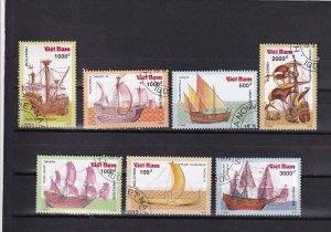 LI02 Vietnam 1990 Sailing Ships Full Set Used Stamps