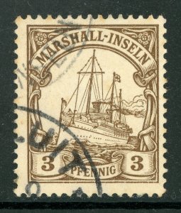 Marshall Islands 1901 Germany 3 pfg Brown  Sc #13 VFU X59