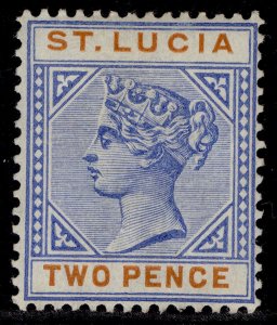 ST. LUCIA QV SG45, 2d ultramarine & orange, M MINT.