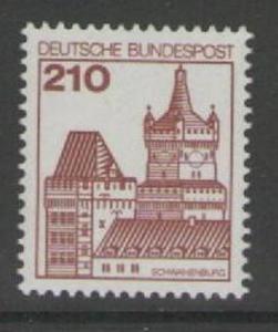 GERMANY SG1812a 1977 GERMAN CASTLES 210pf MNH