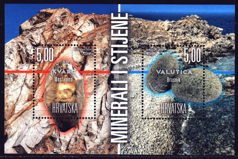 Croatia. 2018. bl71. Minerals, stones. MNH.