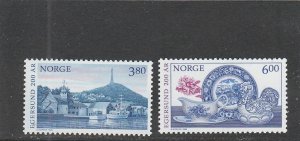 Norway  Scott#  1194-1195  MNH  (1998 Town of Egersund Bicent.)