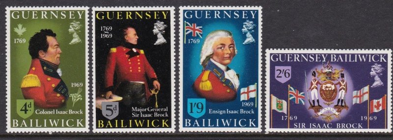 24-27 1969 Guernsey Sir Isaac Brock MNH