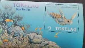 O) 1995 TOKELAU, SEA TURTLES, LOGGGERHEAD TURTLE, SCT 221, CORALS, FISHES, HABI