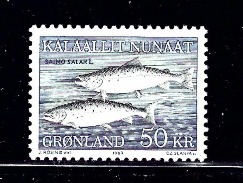 Greenland 141 MNH From 1981-86 set showing Fish