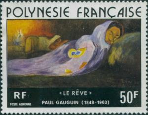 French Polynesia 1976 Sc#C137,SG226 50f The Dream painting MLH