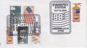 2003 USA Old Glory (Scott 3777) Pictorial Evansville IN CG