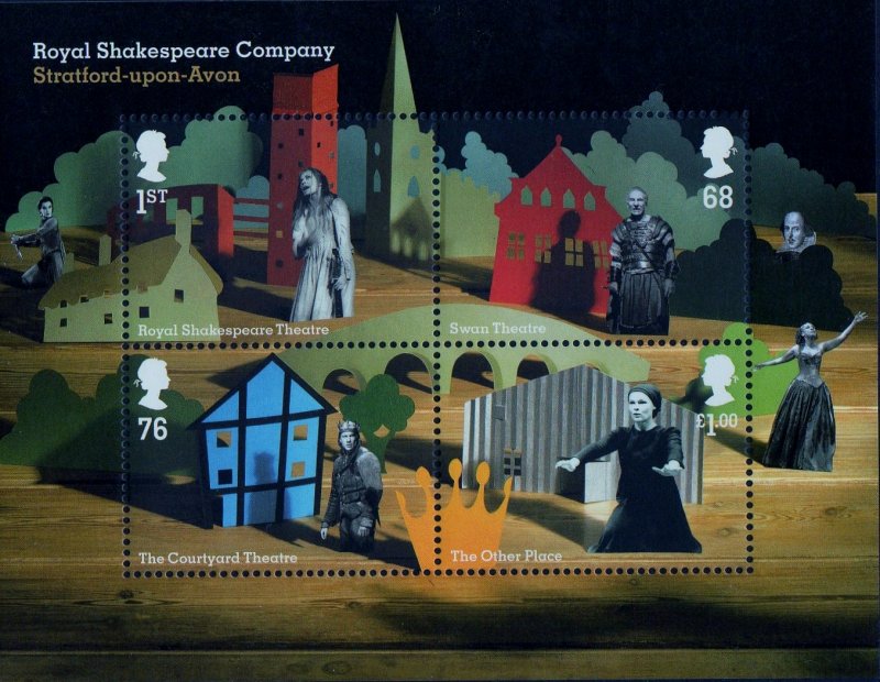 GB, (MS79) 2011 SGMS3179 Mini Sheet, ROYAL SHAKESPEARE COMPANY, Mint (NH)