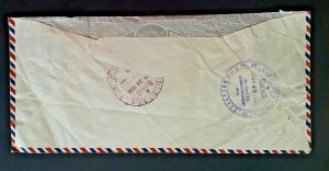 1956 Cairo Egypt To Wilmington DE DuPont Special Delivery Express Airmail Cover