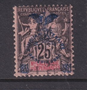NEW CALEDONIA, 1903 50th. Anniversary of Annexation, 25c. Black on Rose, used.
