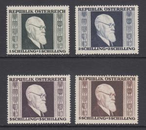 Austria Sc B167-B170 MNH. 1946 Pres. Karl Renner, complete set
